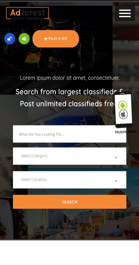 classifiedads adforest theme mobile