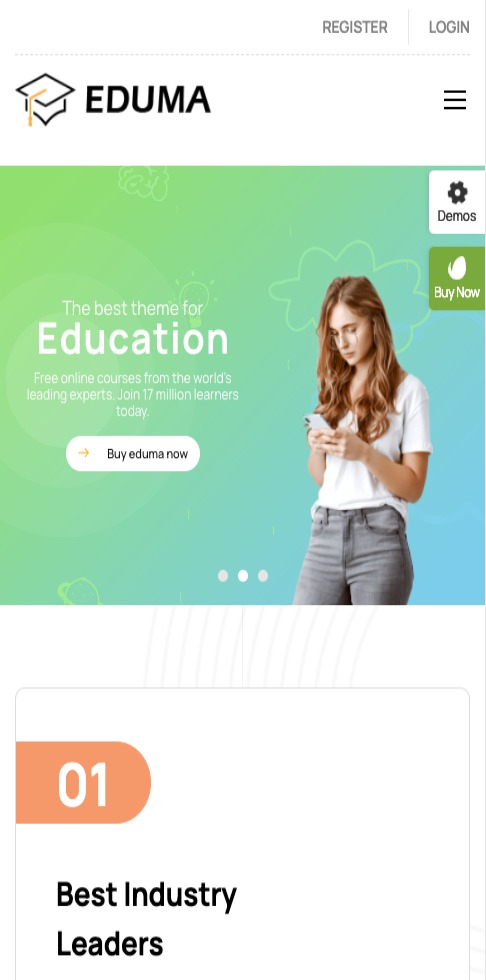 education eduma theme mobile