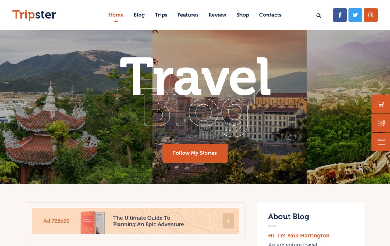 travel tripster theme