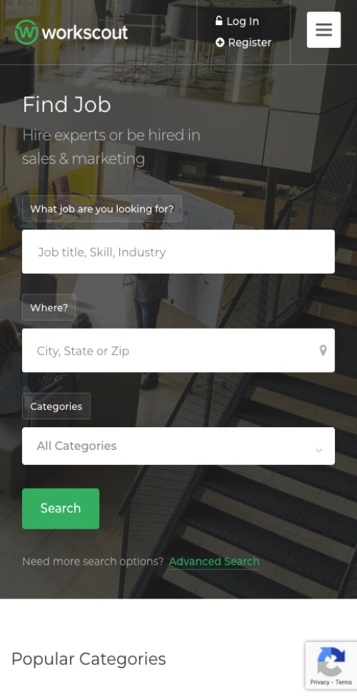 directory workscout theme mobile