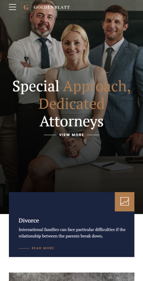 lawyer goldenlatt theme mobile