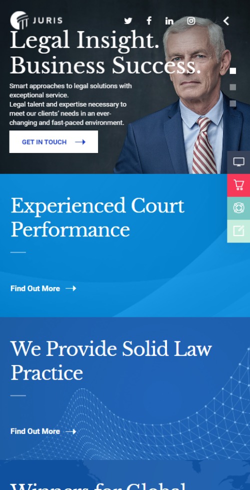 lawyer juris theme mobile