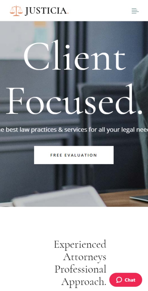 lawyer justicia theme mobile
