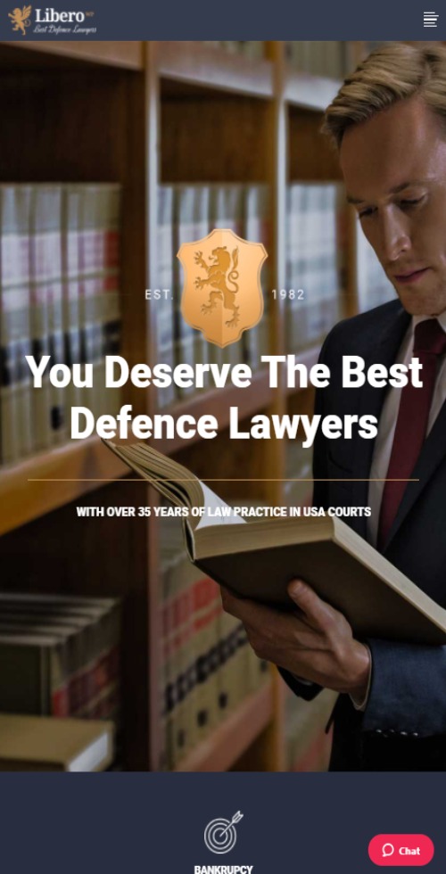 lawyer libero theme mobile