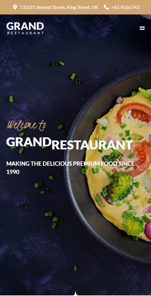 restaurant grandrestaurant theme mobile