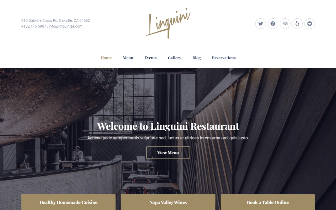 restaurant linguini theme