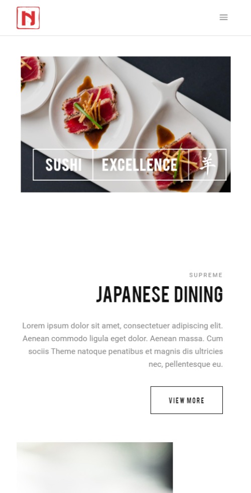 restaurant nigiri theme mobile