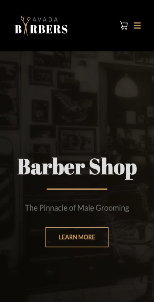barbershop avada theme mobile
