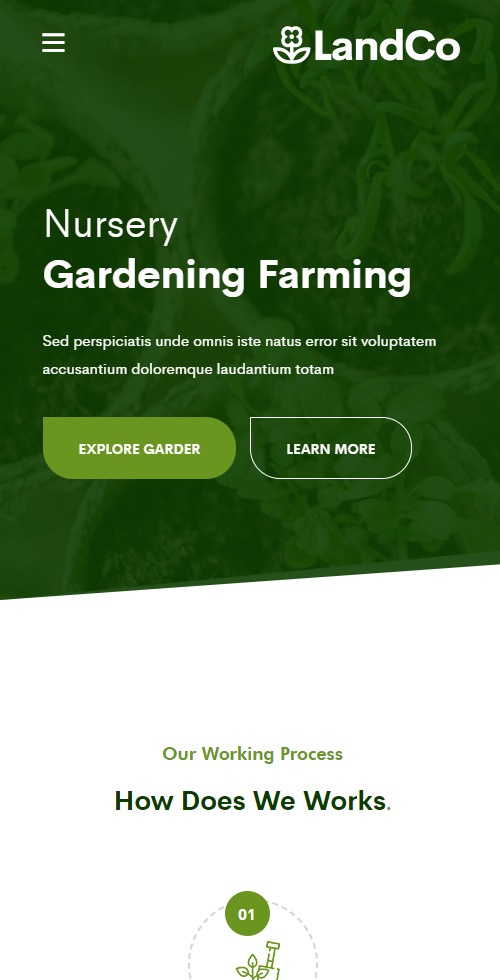 gardening landco theme mobile