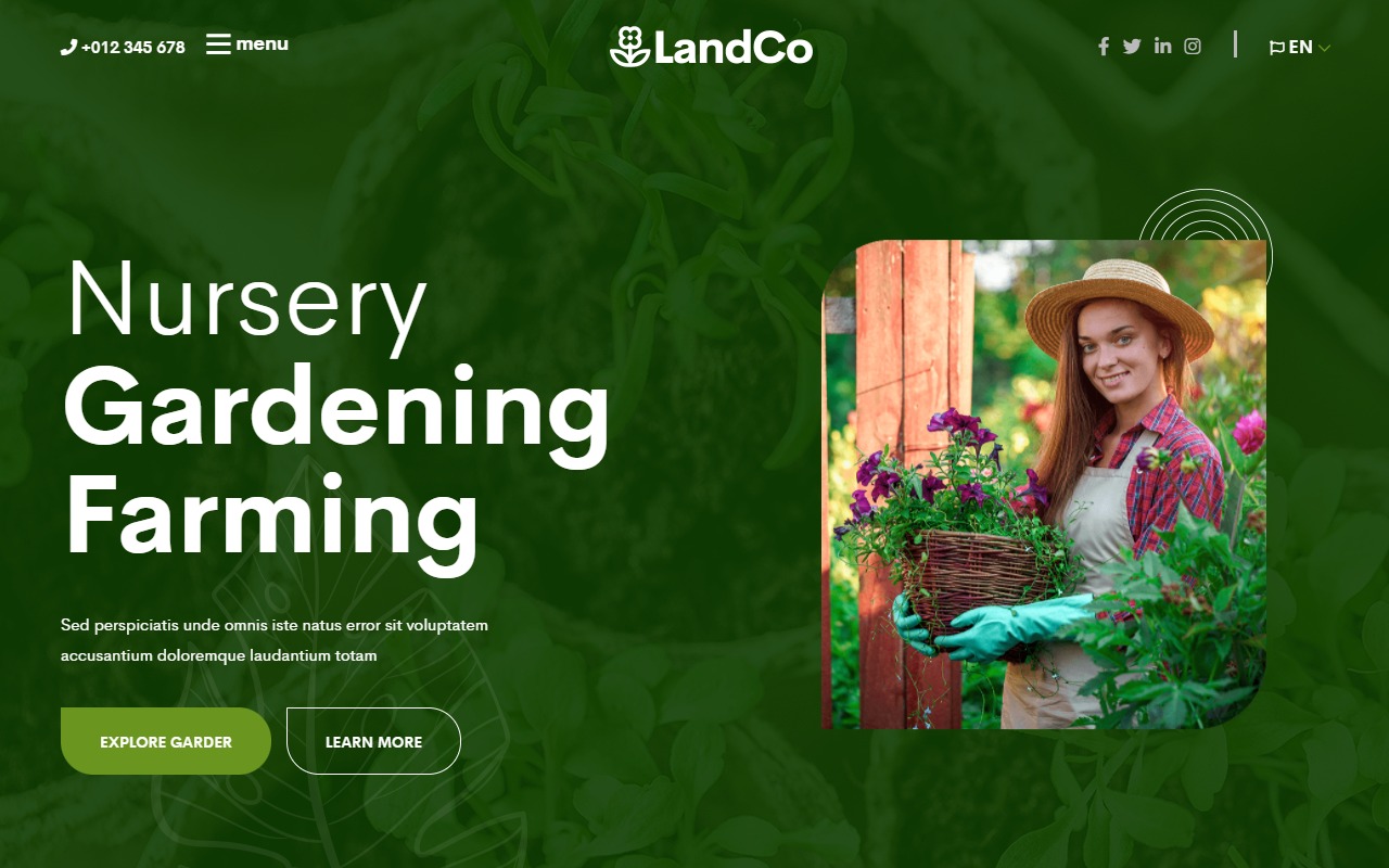 gardening landco theme
