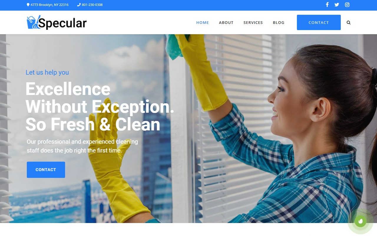 cleaningcompany specular theme