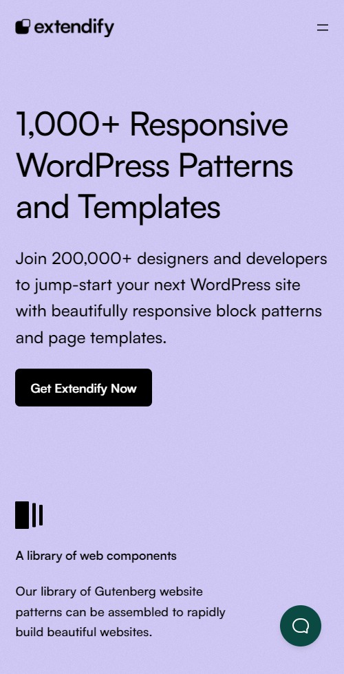 developerthemes extendify theme mobile