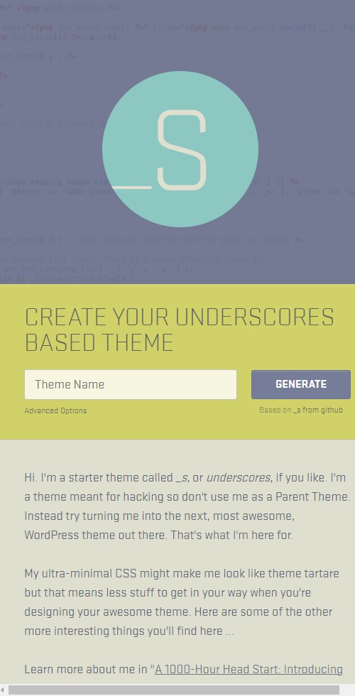 developerthemes underscores theme mobile