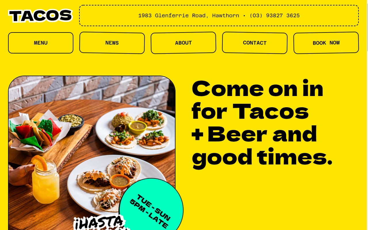 webflow tacos theme