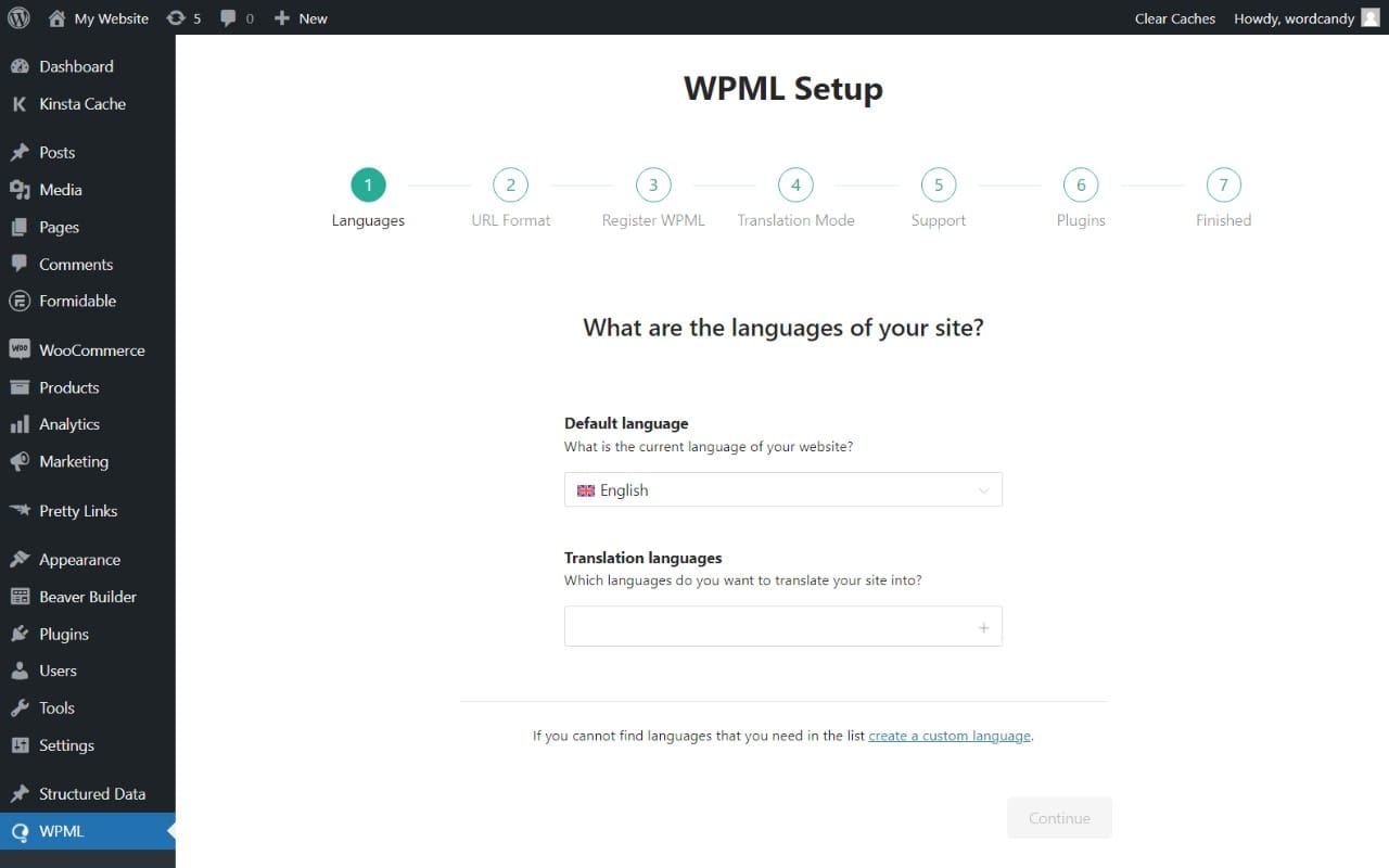 create multi lingual wordpress site 6