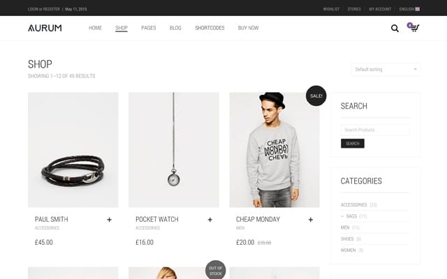 shop sidebar right