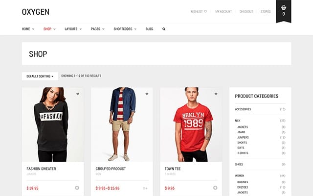 shop sidebar