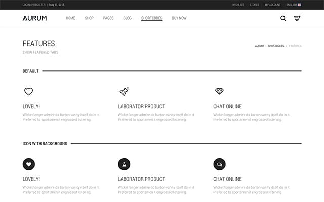 shortcode features 1